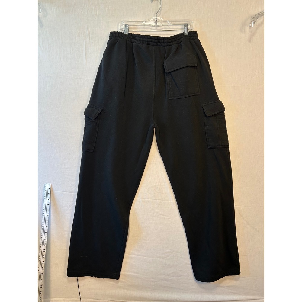 Pro Edge Mens 3XL Black Fleece Cargo Sweatpants Relaxed Fit Joggers 2752 - Picture 6 of 8